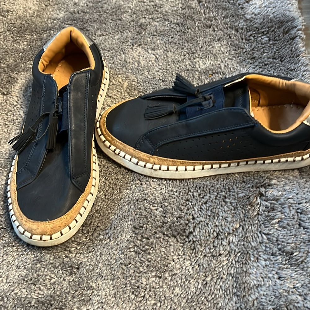 Navy blue womens Shoes size 7 - Picture 7 of 9